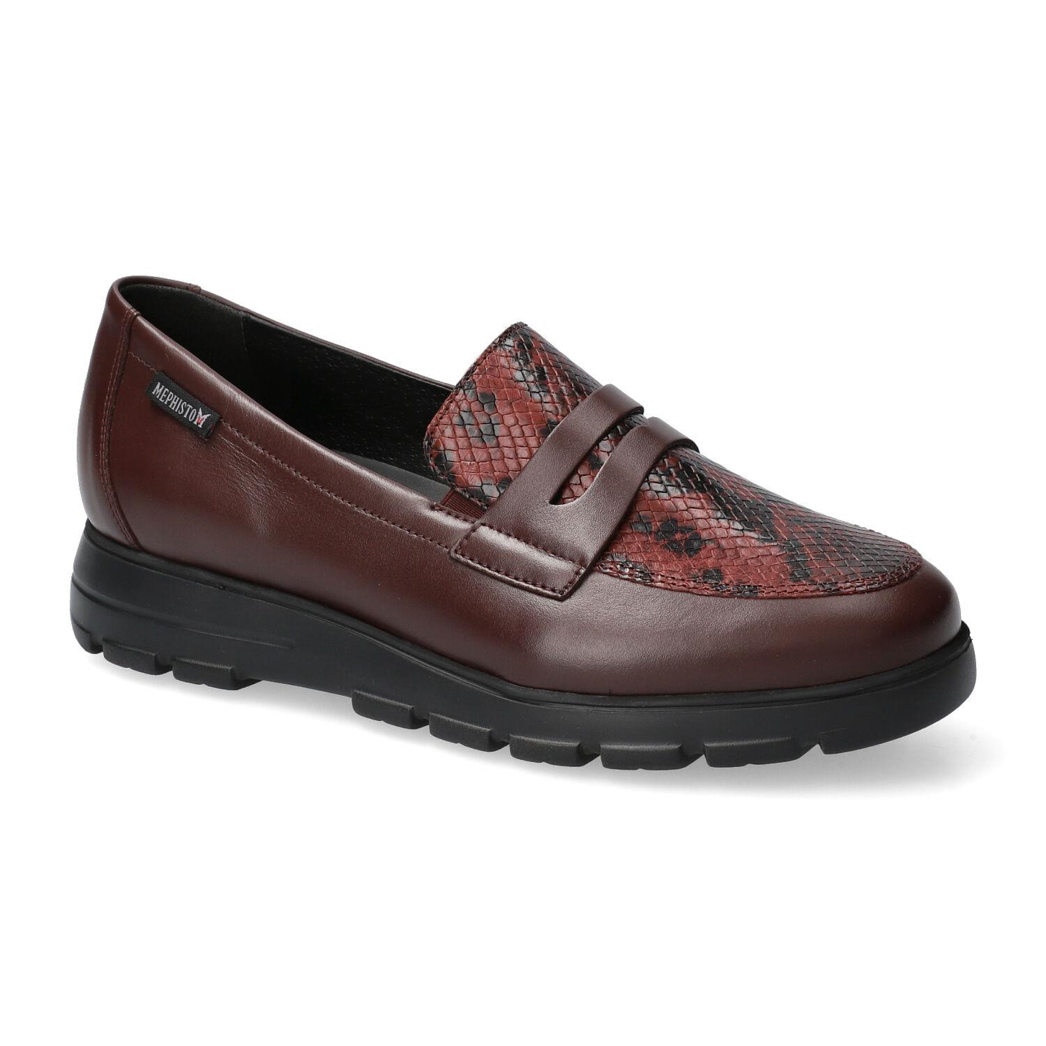 mocassins femme modèle Carima bordeaux - Mephisto